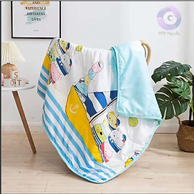 Chăn Cotton Đũi Trẻ Em 1M1x1M35 Mền Tàu Thủy Luôn Được Các Bé Yêu Thích