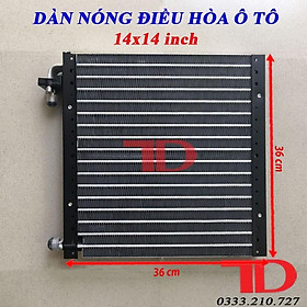 Dàn nóng điều hòa ô tô HBS 14x14 inch 36x36 cm dày 44mm