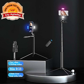 Gậy tự sướng Ánh sáng LED siêu Dài kiêm Gimble chống rung quay Video hàng hiệu - Livestream chuyên nghiệp CYKE CA21