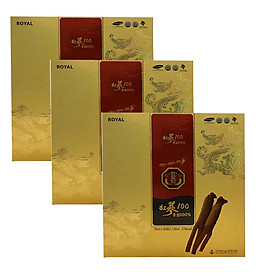 Thực phẩm Korean Red Ginseng 100 bổ sung chất dinh dưỡng cho người lớn 3 hộp
