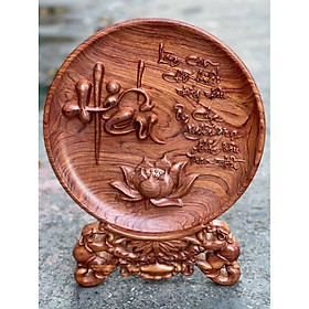 Mua Đĩa phong thủy gỗ hương đá (đường kính 35 & 40 cm)