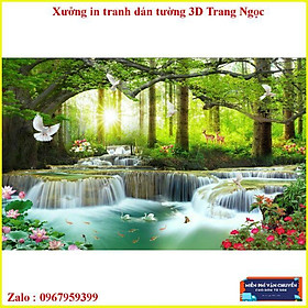 Mua Tranh dán tường thác nước Zalo 0967959399