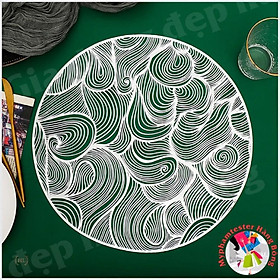 Mua THẢM PVC DECOR tô điểm BÀN ĂN hình trụ ÁNH KIM 2022 | tấm trải bàn bàn ăn nguyên liệu PVC chống trơn chống
