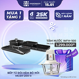 Mua Bếp Điện Từ Đôi HAWONKOO MCEH-200-II Kèm Bộ Nồi Inventer 2800W Hàng Chính Hãng Bảo Hành 2 Năm - Thương Hiệu Hàn Quốc