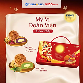 [HSD: 08.10.2026] - [Hộp 2 bánh 150gr] Bánh Trung Thu KIDO Mỹ Vị Đoàn Viên