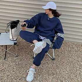 SET BỘ NỈ ULZZANG SET BỘ THỂ THAO THU ĐÔNG PHONG CÁCH HÀN QUỐC
