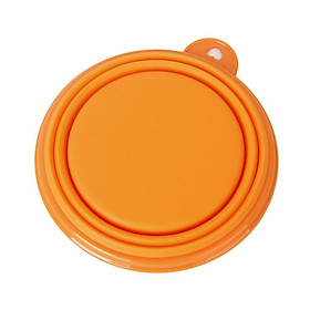 Orange Portable Pet Dog Cat Food Water Bowl Foldable Collapsible Feeder