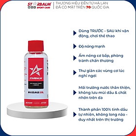 Dầu Massage STARBALM Oil 50ml, Xoa Bóp Ấm Nóng Cơ Bắp, Giảm Nhức Mỏi Cơ