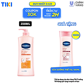 Sữa Dưỡng Thể 350Ml Vaseline Dưỡng Ẩm Sáng Da Chống Nắng Spf24Pa++ Sun + Pollution Protection Bảo Vệ Da Tới 4H Với Spf 24 Pa++