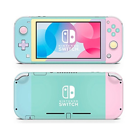 Mua Skin decal dán Nintendo Switch Lite mẫu màu pastel xanh vàng hồng (dễ dán  đã cắt sẵn)