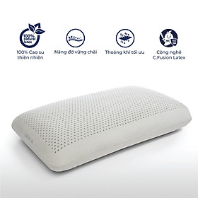 Mua Gối Cao Su Liên Á Oval Grey  kích thước 45x65x12cm