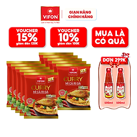 Combo 10 gói mì xuất khẩu gà vàng/ cà ri/ lẩu thái / kim chi vifon