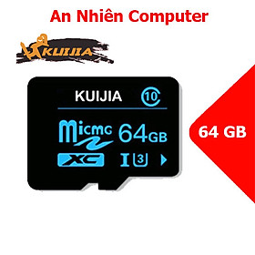 Thẻ Nhớ Micro SD KUIJIA 64Gb U3 Class 10 Tiêu Chuẩn Chuyên Dụng Cho CAMERA, Điện thoại, Máy Ảnh,... Tốc Độ Cao 95Mb-140Mb/s, Đáp Ứng Được Video Full HD