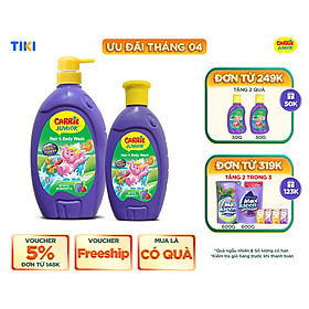 Combo Sữa Tắm Gội cho bé Carrie Junior Hương Grapeberry 700g + 280g