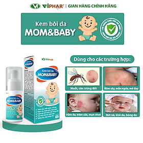 Kem Bôi Da Mom&Baby Viphar giảm rôm sảy, mẫn ngứa, hăm da, ngứa sưng tấy da do muỗi đốt, chai 20g