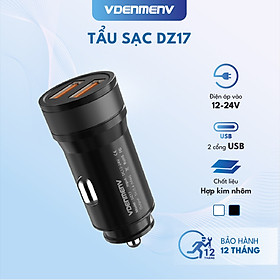 Mua Tẩu Sạc Nhanh VDENMENV DZ17 (2.4A) Với 2 Đầu Sạc USB  Vỏ Ngoài Bằng Hộp Kim Nhôm  Bo Mạch An Toàn-Hàng Chính Hãng