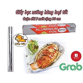 Mua giấy bạc nướng đồ ăn thực phẩm thịt cá dạng cuộn tiện lợi loại tốt nguyên hộp dài 5 mét GD109