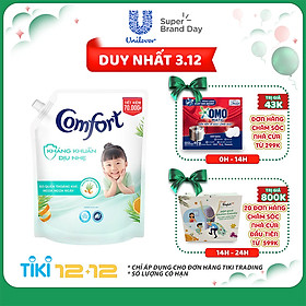 Nước xả vải em bé Comfort Kháng Khuẩn Dịu Nhẹ Túi 2.4L