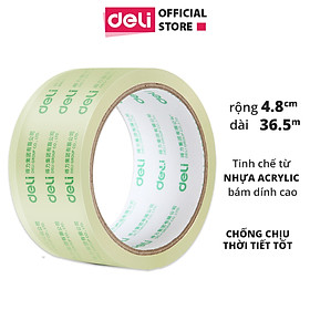 Băng dính băng keo trong đóng hàng Deli - Loại 48mm x 36.56m - 1 cuộn - 30246