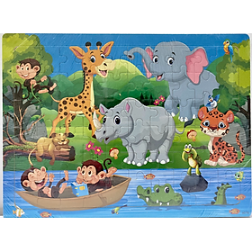 Tranh ghép gỗ puzzle 60 mảnh nhiều chủ đề, tặng kèm túi zip đựng mảnh ghép