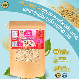 Yến Mạch TLP.100% Organic Hữu Cơ Cán Vỡ / Dẹp Giảm Cân Ăn Kiêng (Gói 100g)