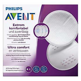 Miếng Lót Thấm Sữa Dùng 1 Lần Philips Avent 60 Miếng Hộp - SCF254.61