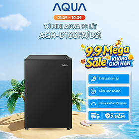 [DAILY] Tủ lạnh Aqua 90 lít AQR-D100FA(BS) - Freeship toàn quốc - Hàng chính hãng