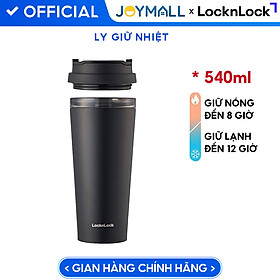 Mua Bình giữ nhiệt LocknLock New Clip Tumbler màu đen LHC4279BLK 540ml  Hàng chính hãng  có 2 nắp thay thế - JoyMall