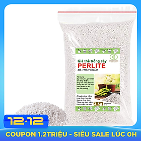 Đá Perlite (đá trân châu)-thích hợp để trồng hoa, trồng lan,hoa sen đá-bổ sung chất dinh dưỡng, điều hòa nhiệt độ -2kg