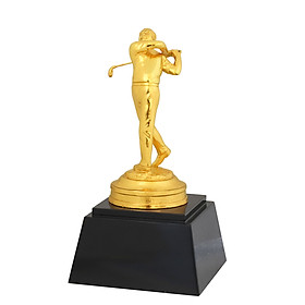 Tượng người chơi Golf nam mạ vàng size nhỏ - Quà tặng cho sếp, đối tác thích Golf