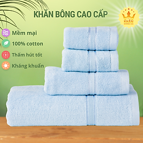 Khăn Tắm Gội Đầu Lau Mặt ROYAL TOWEL Dùng Cho Gia Đình Spa Khách Sạn 100% Cotton Thấm Hút Không Ra Màu