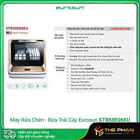 Mua Máy Rửa Chén Mini - Rửa Trái Cây Độc Lập Eurosun STB50E06EU - Sức chứa 5 Bộ