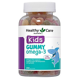 Omega 3 úc cho bé dạng kẹo Healthy Care Kids Gummy Omega 3 Giúp Bé Thông Minh, Phát Triển Trí Tuệ Toàn Diện, Giúp Tăng Cường Thị Lực, Giúp Bé Học Tập Và Ghi Nhớ Tốt Hơn - 250 Viên