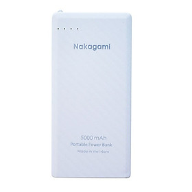 Mua Pin sạc dự phòng Nakagami công nghệ Nhật Bản tích hợp đèn Flash  5000 - 10000 mAh -  2 cổng sạc (1 sạc nhanh) - Hàng chính hãng - Màu ngẫu nhiên