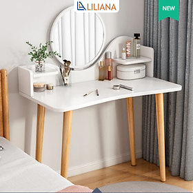 Mua Bàn Trang Điểm Thông Minh Gương Tròn Kèm Kệ Để Đồ Tiện Dụng GP196