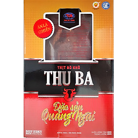 Quà Tết 2023 sang trọng, cao cấp. Thịt bò khô Thu Ba Quảng Ngãi 250gr dạng lát