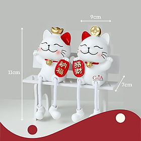 Mua Bộ gia đình mèo thần tài  mèo may mắn chân vải vẫy tay chiêu tài chiêu lộc