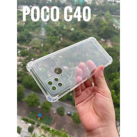 Ốp dẻo chống sốc cho Xiaomi Poco C40 silicon trong suốt , bảo vệ Camera