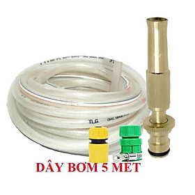 Mua ️ Bộ dây vòi xịt nước rửa xe  tưới cây   tăng áp 3 lần  loại 3m  5m 206587 cút sập nối nhựa+ đai