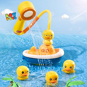 Đồ chơi nhà tắm vòi hoa sen vịt vàng ngộ nghĩnh, vòi sen phun nước tự động cho bé thoải mái vui chơi ngay cả khi tắm