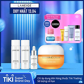 Kem dưỡng trắng da làm mờ đốm nâu Laneige Radian - C Cream 30ml + Tặng Bộ dưỡng trắng da Laneige White Dew 3 món