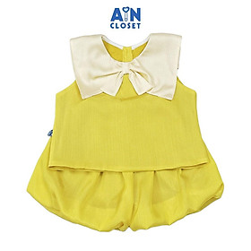 Bộ quần áo Ngắn bé gái họa tiết Nơ Bí Vàng Tơ Hàn - AICDBGTPQOYU - AIN Closet
