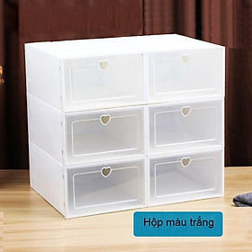 Mua Combo 6 Hộp Đựng Giày Trong Suốt Nắp Nhựa Cứng  Tủ Giày Lắp Ráp Thông Minh