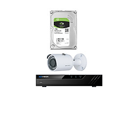 Trọn bộ camera quan sát IP Kbvision 2.0MP, kể cả phụ kiện, ổ cứng 1T bảo hành 24 tháng - Hàng chính hãng