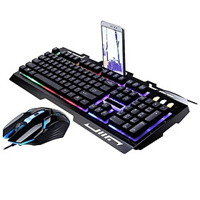 Mua Bộ Bàn Phím và Chuột Ốp Kim Loại G700 ADBLink Có Dây  Chuyên Game   giả cơ  có khe để điện thoại (màu đen )