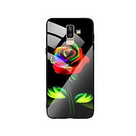 Ốp Lưng Kính Cường Lực cho điện thoại Samsung Galaxy J8 - Rose 11