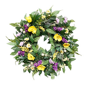 Artificial Floral Wreath   Front Door Garland Decoration Ornament