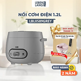 Nồi cơm điện Lebenlang LBL0589 dung tích 1200ml, công suất 500W, thiết kế đơn giản hiện đại - hàng chính hãng