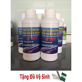 Bột Tẩy Cặn Canxi Trên Inox H+T01-250gam, Bột Tẩy Gỉ Inox, Tẩy Cặn Nước Tặng Bộ Dụng Cụ Vệ Sinh