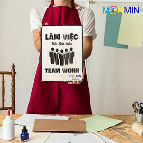 Mua Tranh gỗ slogan tạo động lực Monmin M065 - Làm việc trên tinh thần Teamwork